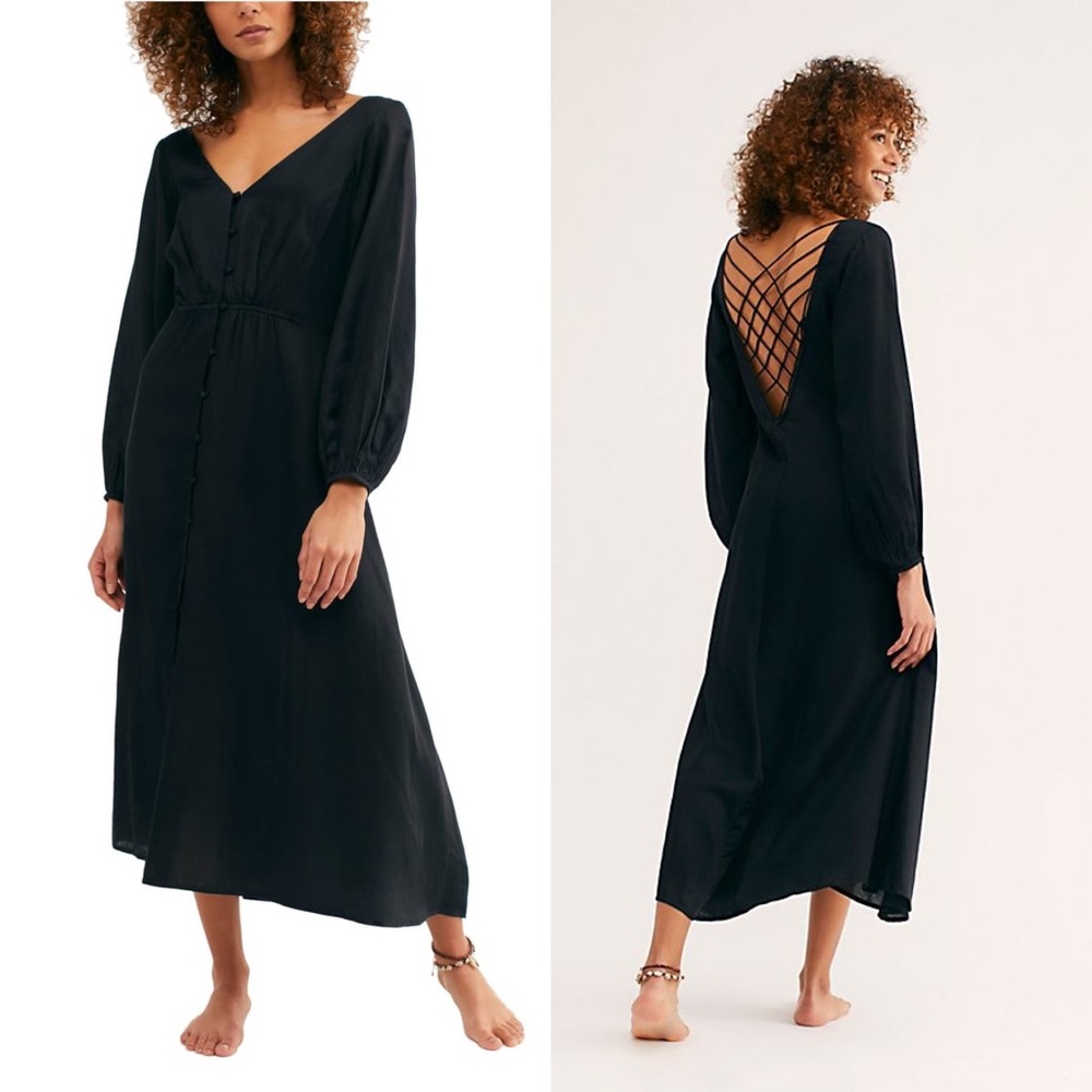 Free People Later Days Midi Dress
